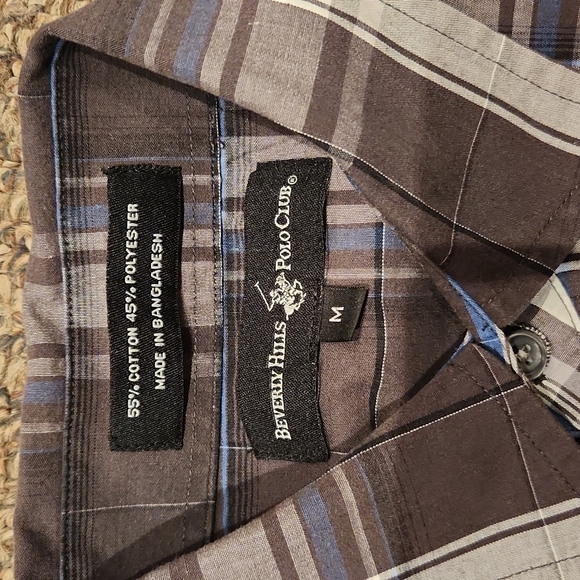 Men's Dress Shirt Bundle Size M George/Chaps/Beverly Hills Polo Club Plaids - Picture 3 of 14